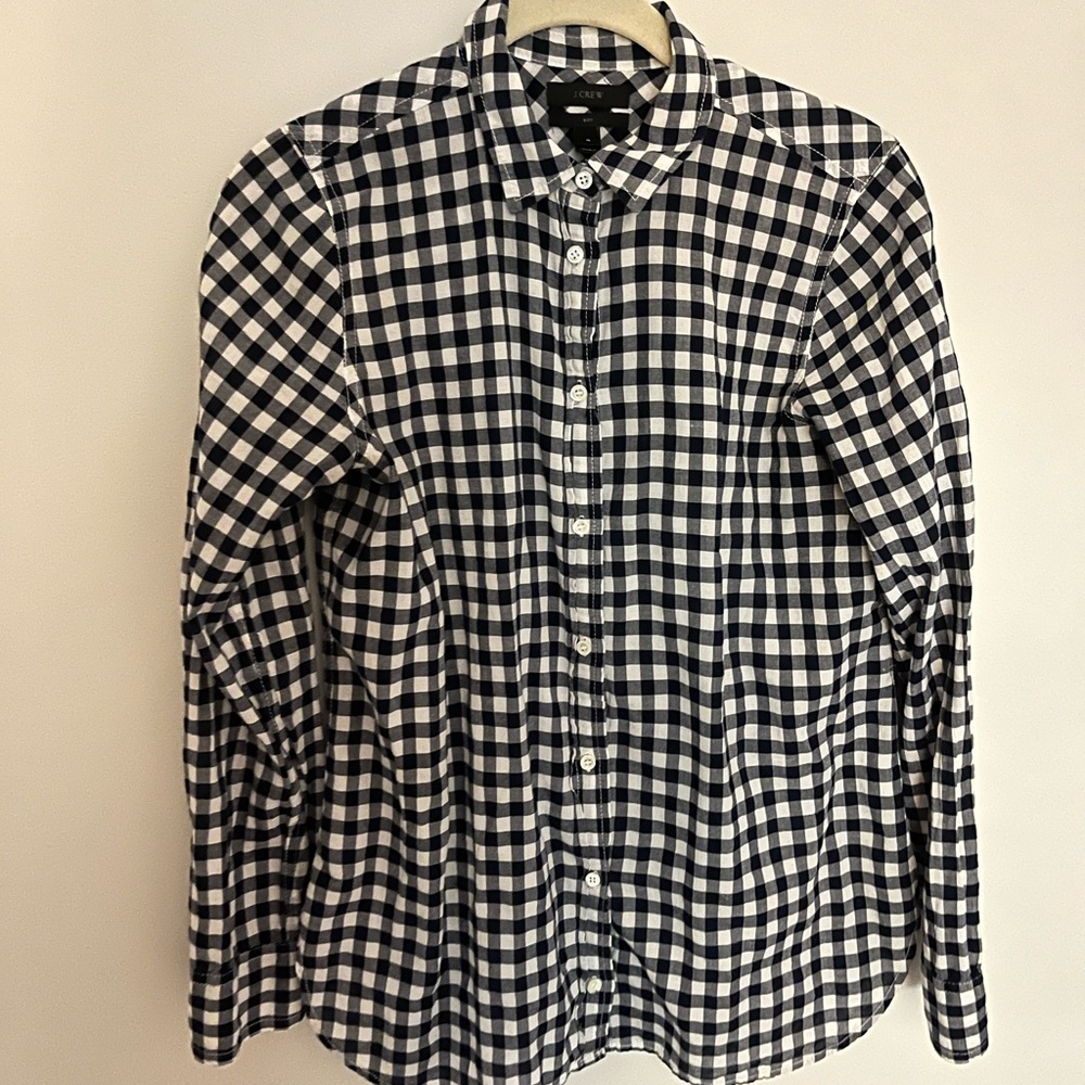 J. Crew checkered button up, women’s size 4